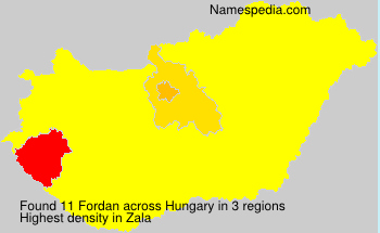 Surname Fordan in Hungary Surname Fordan in Hungary