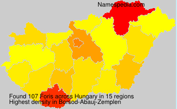 Surname Foris in Hungary Surname Foris in Hungary