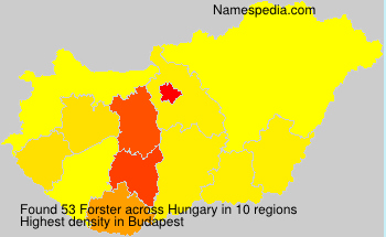 Surname Forster in Hungary Surname Forster in Hungary