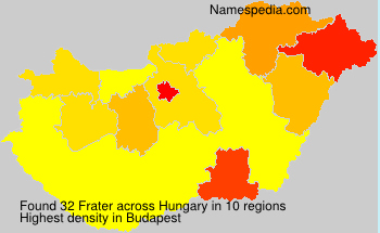 Surname Frater in Hungary Surname Frater in Hungary