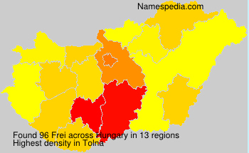 Surname Frei in Hungary Surname Frei in Hungary
