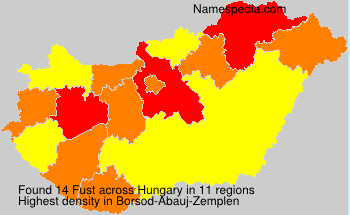Surname Fust in Hungary Surname Fust in Hungary