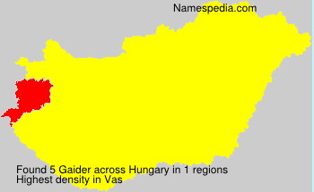 Surname Gaider in Hungary Surname Gaider in Hungary