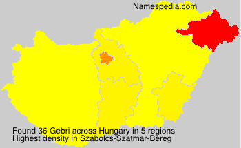 Surname Gebri in Hungary Surname Gebri in Hungary
