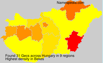 Surname Gecs in Hungary Surname Gecs in Hungary