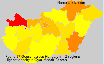 Surname Gecsei in Hungary