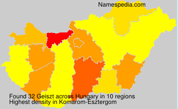 Surname Geiszt in Hungary Surname Geiszt in Hungary