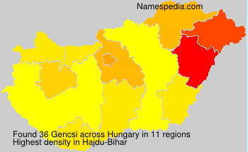 Surname Gencsi in Hungary Surname Gencsi in Hungary