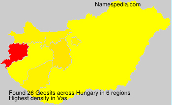 Surname Geosits in Hungary Surname Geosits in Hungary