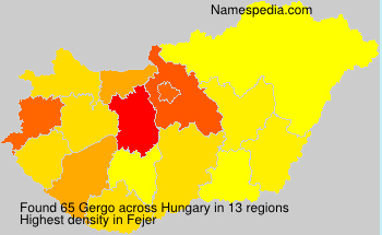 Surname Gergo in Hungary Surname Gergo in Hungary