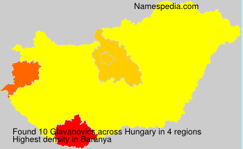 Surname Glavanovics in Hungary Surname Glavanovics in Hungary