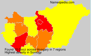 Surname Gocz in Hungary Surname Gocz in Hungary