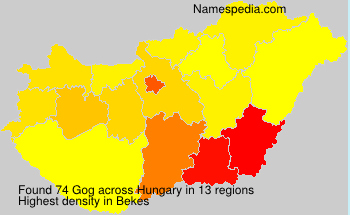 Surname Gog in Hungary Surname Gog in Hungary