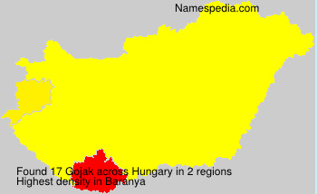 Surname Gojak in Hungary Surname Gojak in Hungary