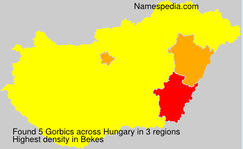 Surname Gorbics in Hungary Surname Gorbics in Hungary