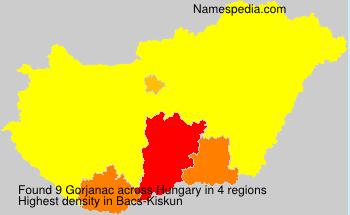 Surname Gorjanac in Hungary Surname Gorjanac in Hungary
