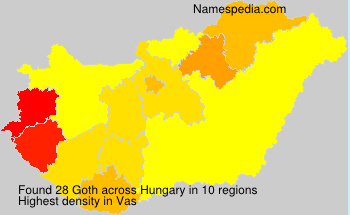Surname Goth in Hungary Surname Goth in Hungary