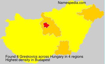Surname Greskovics in Hungary Surname Greskovics in Hungary