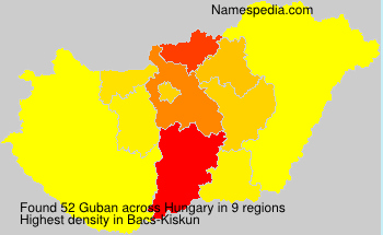 Surname Guban in Hungary Surname Guban in Hungary