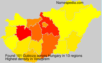 Surname Gubicza in Hungary Surname Gubicza in Hungary