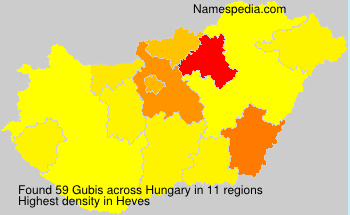 Surname Gubis in Hungary Surname Gubis in Hungary