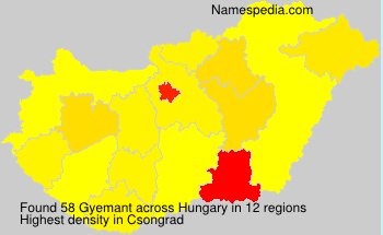 Surname Gyemant in Hungary Surname Gyemant in Hungary