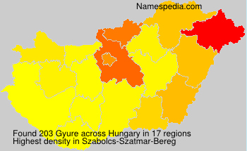 Surname Gyure in Hungary Surname Gyure in Hungary