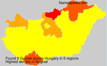 Surname Gyurek in Hungary Surname Gyurek in Hungary