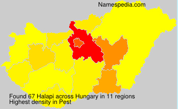 Surname Halapi in Hungary Surname Halapi in Hungary
