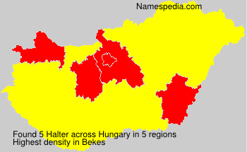 Surname Halter in Hungary Surname Halter in Hungary