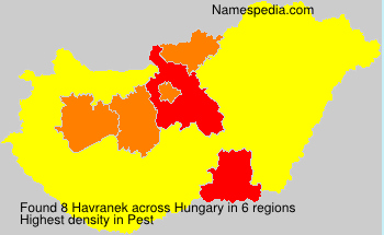 Surname Havranek in Hungary Surname Havranek in Hungary