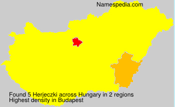 Surname Herjeczki in Hungary