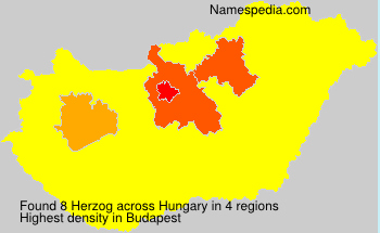 Surname Herzog in Hungary