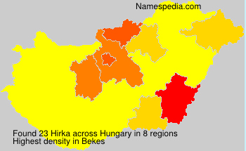 Surname Hirka in Hungary Surname Hirka in Hungary