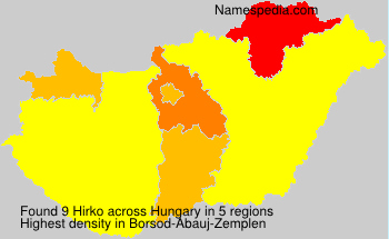 Surname Hirko in Hungary Surname Hirko in Hungary