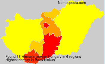 Surname Hirmann in Hungary Surname Hirmann in Hungary