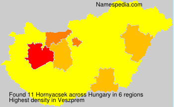 Surname Hornyacsek in Hungary Surname Hornyacsek in Hungary