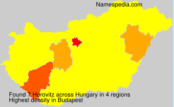 Surname Horovitz in Hungary Surname Horovitz in Hungary