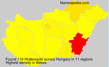 Surname Hrabovszki in Hungary Surname Hrabovszki in Hungary