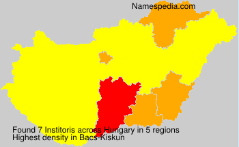 Surname Institoris in Hungary Surname Institoris in Hungary