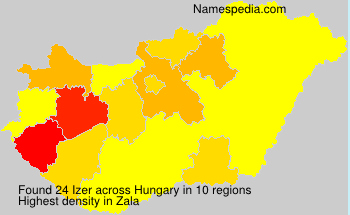 Surname Izer in Hungary Surname Izer in Hungary