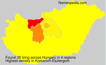 Surname Izing in Hungary Surname Izing in Hungary