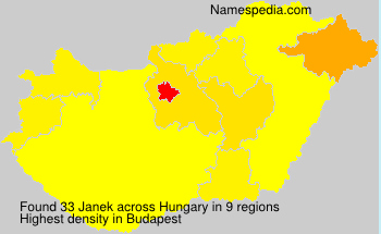 Surname Janek in Hungary Surname Janek in Hungary