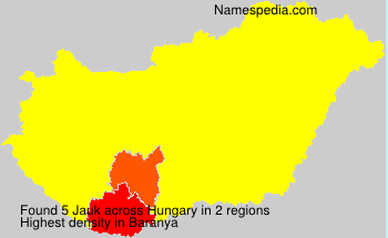 Surname Jauk in Hungary