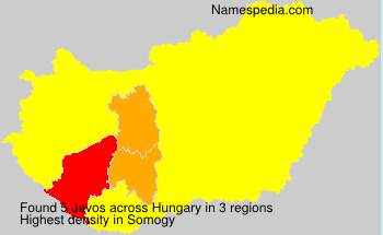 Surname Javos in Hungary Surname Javos in Hungary