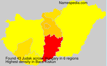 Surname Judak in Hungary Surname Judak in Hungary