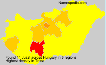 Surname Juszt in Hungary Surname Juszt in Hungary