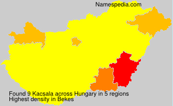 Surname Kacsala in Hungary Surname Kacsala in Hungary