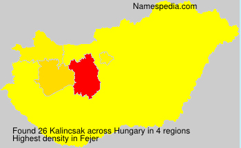 Surname Kalincsak in Hungary Surname Kalincsak in Hungary