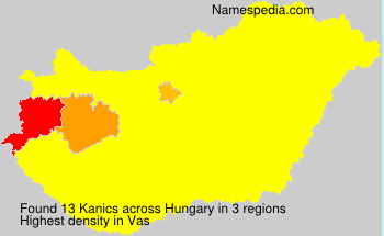 Surname Kanics in Hungary Surname Kanics in Hungary
